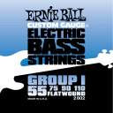 Ernie Ball Flatwound Group I Electric Bass Strings, 55, 75, 90, 110