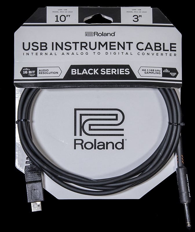 Roland RCC-10-US14 Black Series USB to 1/4'' Interconnect Cable image 1