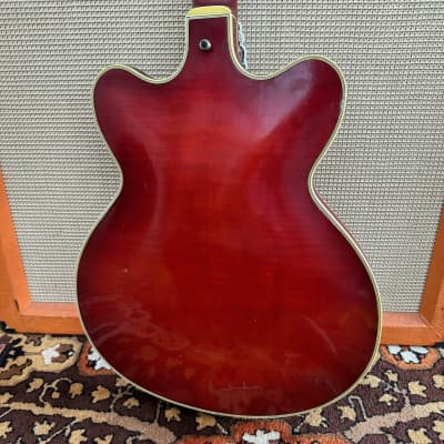 Vintage 1963 Hofner Verithin Cherry Red Hollow Archtop Electric Guitar *1960s* image 17