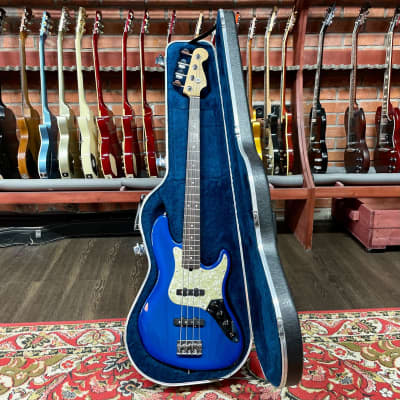 Fender Jazz Bass Deluxe 50th Anniversary SS Blue Sunburst Case USA 1996 image 8