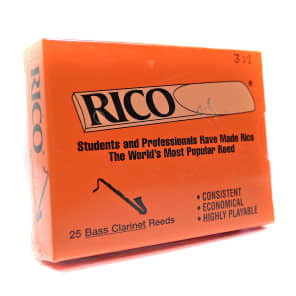 Rico REA2535 Bass Clarinet Reeds - Strength 3.5 (25-Pack)