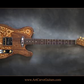 2016 Art Carve Guitars Telecaster "Wildflower Series" image 3