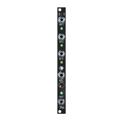 2hp 3:1 Eurorack Voltage Controlled Switch Module (Black) image 1