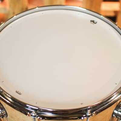DW 7x14 Collector's Jazz Mahogany/Gum Birdseye Maple Snare Drum - SO#1303314 image 4