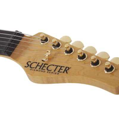 Schecter Japan California Classic Electric Guitar W/ Hardcase, Transparent Amber 7301 image 23