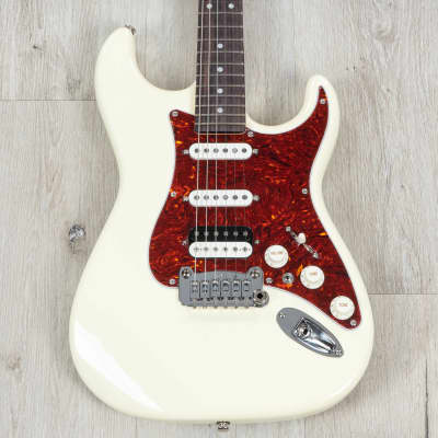 G&L USA Legacy HSS Guitar, Vintage White, Rosewood Board image 2