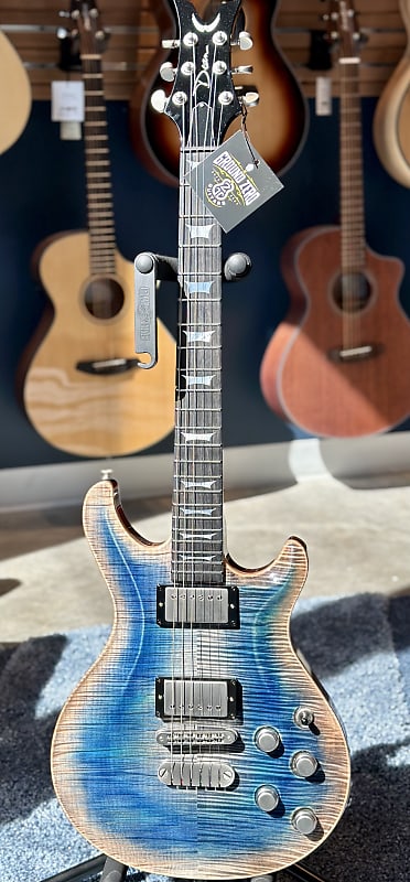 DEAN USA ICON アイコン Dean USA Icon Flame Top Faded Denim | The Music Zoo