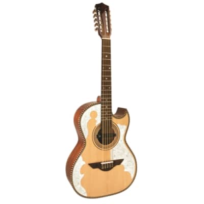 H. Jimenez Bajo Quinto (El Patro'n)  solid spruce top with gig bag - FULL body - Three Micas - with  Seymour Duncan pickup, LBQ4E image 9
