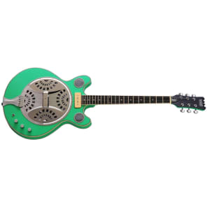 Eastwood Guitars Delta 6 - Green - Electric Resonator Guitar - Vintage Mosrite Californian Tribute - NEW! image 2