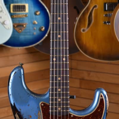 Fender Custom Limited Edition Roasted '60s Stratocaster Super Heavy Relic Lake Placed Blue over 3 Color Sunburst image 17