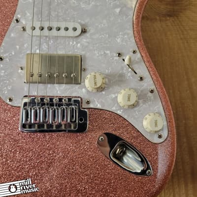 ESP Custom Shop HSS Electric Guitar MIJ 2012 Pink Sparkle w/ SKB Case image 7