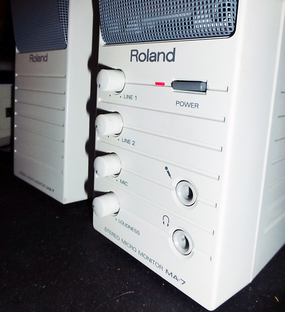 Roland MA-7 Vintage/Retro Micro Monitors (Pair) - Rare | Reverb