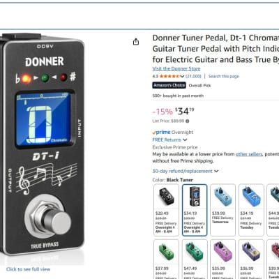 Reverb.com listing, price, conditions, and images for donner-dt-1-tuner