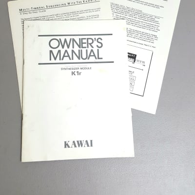 Kawai K1r Synth Module (rack K1) - Original Owner's Manual image 2