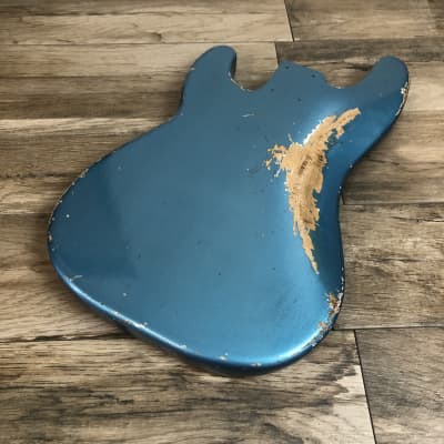 FRANCHIN Jupiter bass guitar body Relic Aged Lake Placid Blue Metallic 100% Nitro Lacquer Alder P-Bass type Made in Italy - Stock piece #20650425 image 15