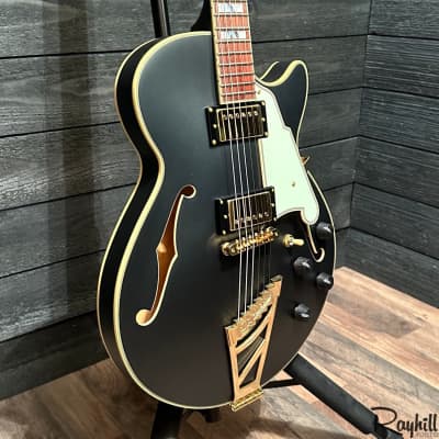 D'Angelico Deluxe SS TP LE Proto Matte Charcoal Semi Hollow Body Electric Guitar w/ Case image 2