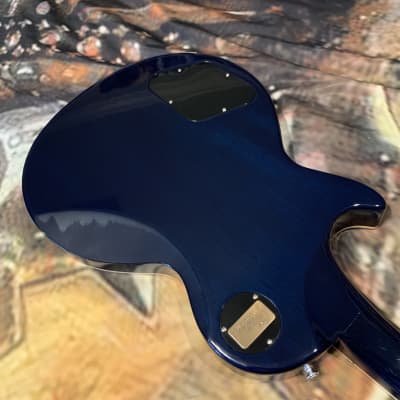 BLUE AXCESS 🦋! 2013 Gibson Custom Shop Les Paul Standard Axcess Figured Trans Translucent Transparent Blue Burst Ocean Water Blueberry F Flamed Maple Top Special Order Limited Edition Exclusive Run Coil Split 496R 498T ABR-1 Stopbar Tailpiece Modern image 15