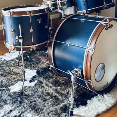 Ludwig 3pc Compact Kit 1920’s Restored - Salty Dog Blue image 19