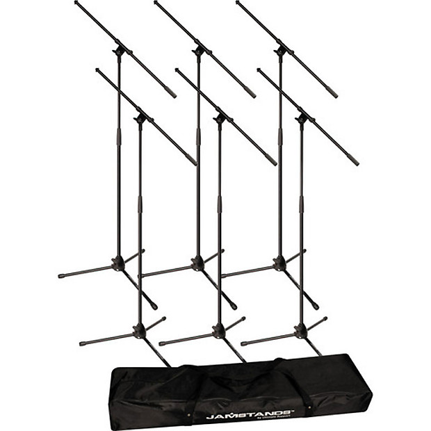 Ultimate Support JS-MCFB6PK JamStands Tripod Mic Stands w/ Carrying Bag (6-Pack) image 1