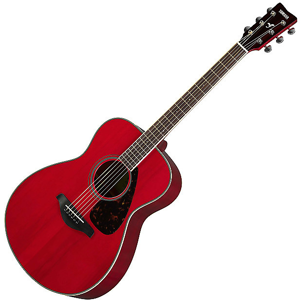 Yamaha FS820-RR Solid Spruce Top Concert Acoustic Guitar Ruby Red image 1