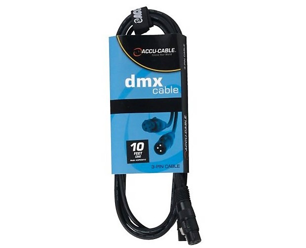 American DJ AC3PDMX10 3-Pin DMX Lighting Cable - 10' image 1