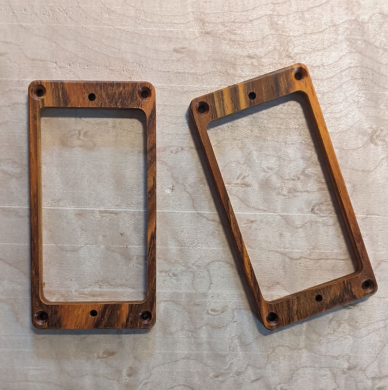 Guilford Cocobolo Flat Humbucker Pickup Ring Set Fits PRS Reverb