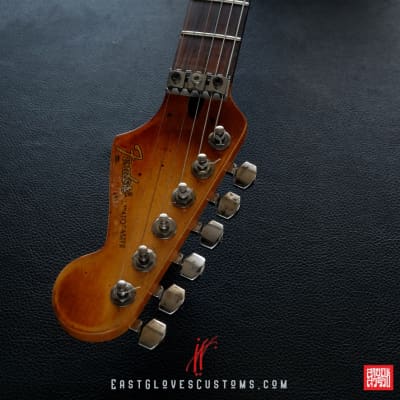 Fender Stratocaster Floyd Rose Black/Blue Heavy Aged Relic by East Gloves Customs[$280 Off for Limited Time Only] image 13