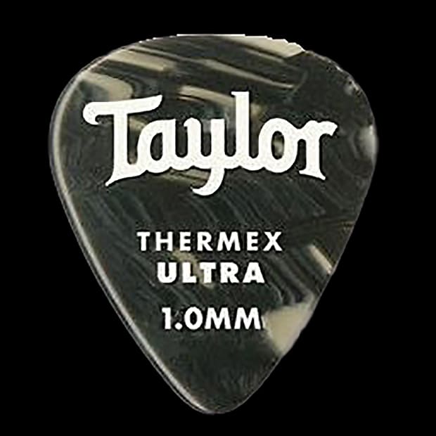 Taylor Premium Darktone 351 Thermex Ultra Guitar Picks 6-pack Black Onyx 1.00mm image 1
