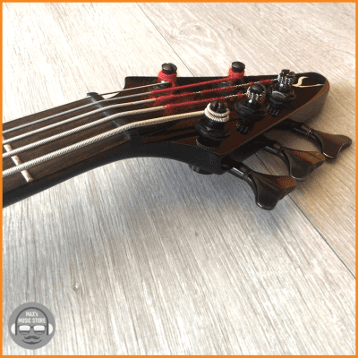 Vantage 750B 5 String Bass Satin Black – Left Handed – New Strings, Leather Strap – Samick 1992 image 13