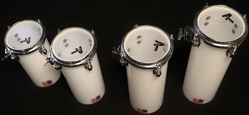 Seamless Acrylic Octobans.   RL Drum Company Solid White 2022 - solid white image 1