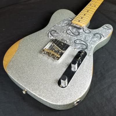 Fender Brad Paisley Road Worn Telecaster, Maple Fingerboard, Silver Sparkle, Blemished, 5lbs 10.4ozs image 4