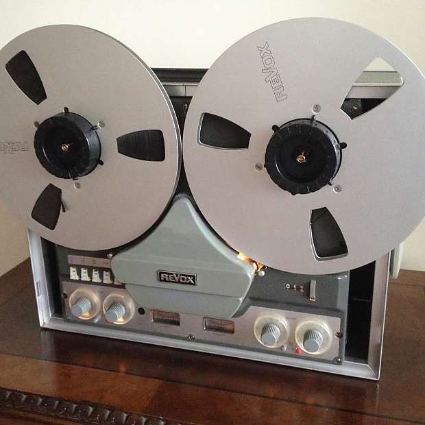 Practical 1970s Revox reel to reel tape recorder with large tape