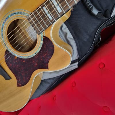 Takamine EG523SC Jumbo Flame maple acoustic electric guitar image 9