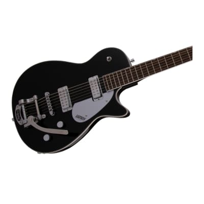 Gretsch G5260T Electromatic Jet Baritone Solid Body 6-String Electric Guitar with Bigsby, 12-Inch Laurel Fingerboard, and Bolt-On Maple Neck (Right-Hand, Black) image 6