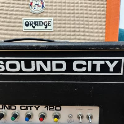 Vintage 1970s Sound City 120 L120 MKIV Mark 4 *Crossover* Lead Amplifier Head image 2