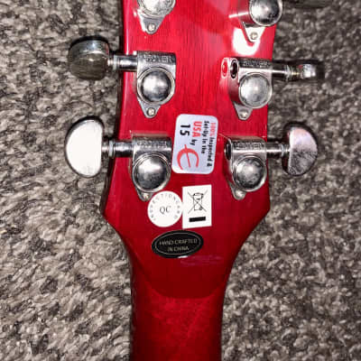 Epiphone The Dot ch  Cherry red electric guitar semi hollow body image 9