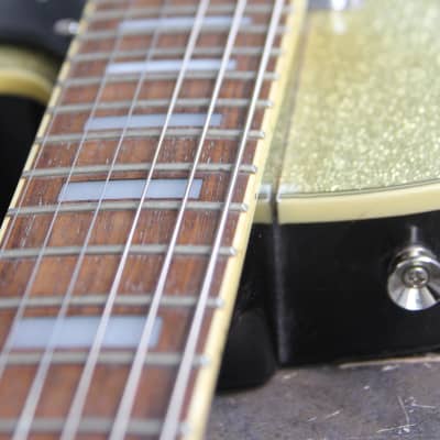 DeArmond M75 Chamagne Sparkle Jazz Guitar Hard case! image 20