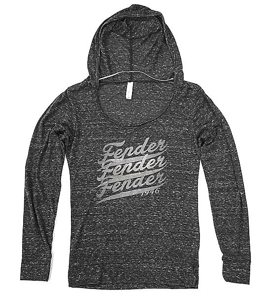 Fender Ladies Long Sleeve Top with Hood, Grey, S 2016 image 2