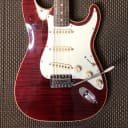 Fender Limited Edition Aerodyne Classic Stratocaster with Flame Maple Top 2019 Crimson Red Transpare