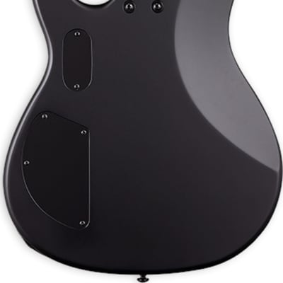 ESP LTD AP-4 Black Metal 4-String Bass Guitar, Black Satin image 3