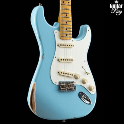 Fender Custom Shop 1955 Stratocaster Relic MN Daphne Blue image 1