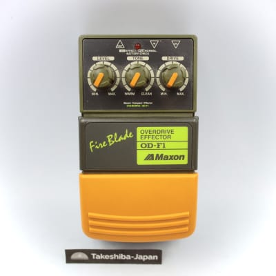 Maxon OD-F1 Fire Blade Overdrive Effector Extremely Rare Guitar Effect  Pedal MIJ Japan