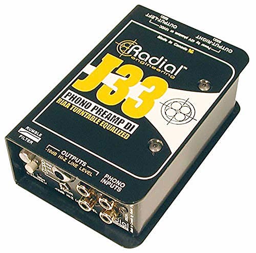 Radial Engineering J33 RIAA Turntable Preamp Direct Box  			