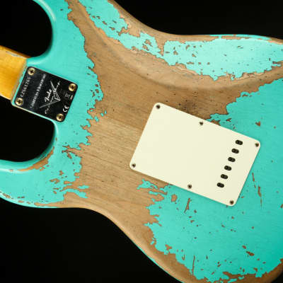 Fender Custom Shop Limited Edition '60 Dual-Mag II Stratocaster® Super Heavy Relic® RW - Aged Sea Foam Green image 12