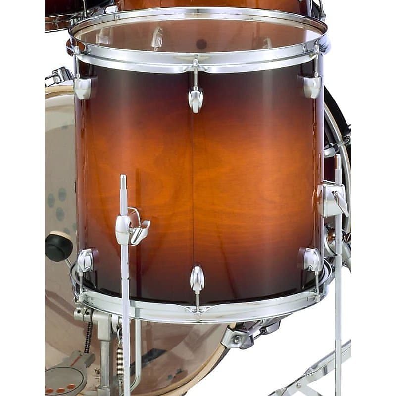 Pearl Export Lacquer 14x14 Floor Tom Gloss Tobacco Burst image 1