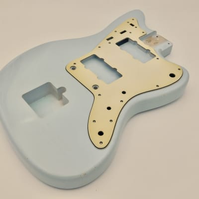 3lbs 12oz BloomDoom Nitro Lacquer Aged Relic Faded Sonic Blue Jazz-style Vintage Custom Guitar Body image 4