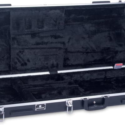 Crossrock ABS Molded Electric Guitar Case  for Fender Stratocaster and Telecaster in Black image 2