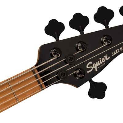 Squier Contemporary Active Jazz Bass HH V, Roasted Maple Fingerboard, Black Pickguard, Gunmetal Metallic image 6