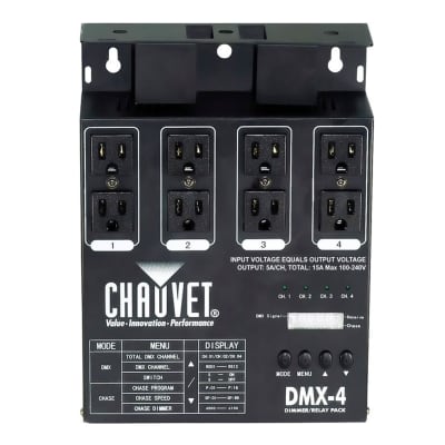 CHAUVET DJ DMX-4 4-Channel Dimmer/Relay Pack DMX Controller PROAUDIOSTAR image 2