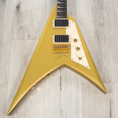 ESP LTD KH-V Kirk Hammett Signature Guitar, Ebony Fretboard, Metallic Gold image 1